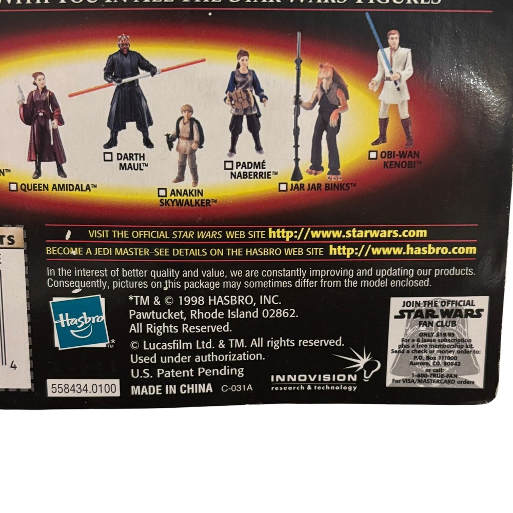 Star Wars Episode I Obi-Wan Kenobi Jedi Duel Action Figure CommTech Hasbro New - Picture 10 of 16